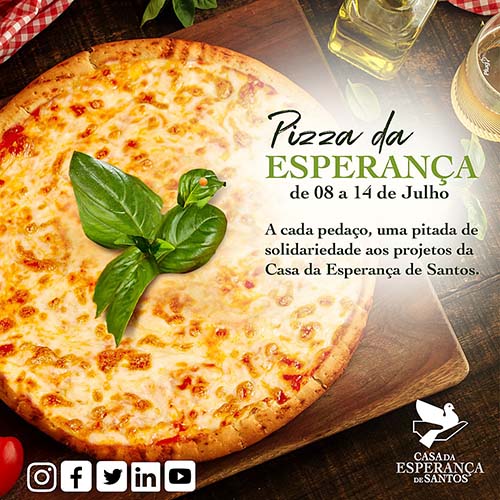 Pizzarias comemoram Dia da Pizza e ajudam Casa da Esperança de Santos