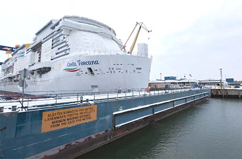 Novo navio da linha GNL da Costa Crociere será entregue em dezembro