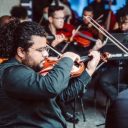Violino, viola e violoncelo na Academia Jovem Orquestra Ouro Preto
