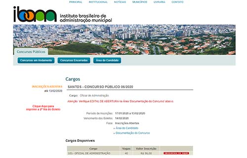 Prefeitura de Santos promove concurso com 124 vagas em 19 cargos
