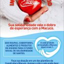 Macuco mantém oito postos de arrecadação de roupas e alimentos