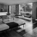 Ambiente de casa ícone celebra o design modernista dos anos 1950